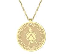 Stainless Steel Greek Hero Achilles Pendant Necklace, Jewelry Necklace Accessories