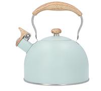 Stainless Steel Green Whistling Tea Kettle 2.5 Liter Large Capacity Teapot for Stovetop