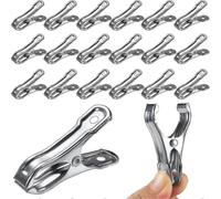 Stainless steel greenhouse clips, metal garden clips for netting, clothes drying clips, strong grip clips for holding plant covers and clothespins