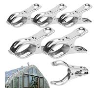 Stainless Steel Greenhouse Clips,Netting Gardening Greenhouse Clamps | Garden Clips for Gardening, Metal Gardening Clips with Heavy Duty Stainless Steel and Strong Grip, Plant Netting Lambo