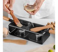 Stainless Steel Grill Cheese Cheese Set, Convenient Mini Raclette Set, Wooden Handled Cheese Oven For Melted Cheese
