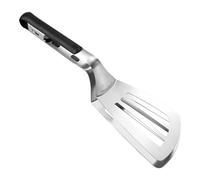 Stainless Steel Grill Clamp - Kitchen Cooking Tongs Over | Stainless Steel Anti-scalding Multifunction Egg Turner with Extended Handle for Fish, Bread, Grilling, Roasting, Pancakes, Cakes, Pizza