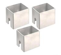 Stainless Steel Grill Spacers | 2.5cm Distance For Fire & Fire Plate | Universal-Fit For All Fires | 3Pcs Square Mat Stand | Large Support-Surface For Stability | Compatible With BBQ Grill Plates