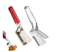 Stainless Steel Grill Tong, Non-Stick Metal Long Tong, Kitchen Tongs for Fish, Steak, Burger, Pizza, Pies, Bread, Pancakes and BBQ