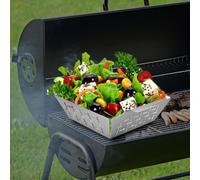 Stainless Steel Grilling Basket for Weber with Mesh Construction, Provides Secure Cooking Space for Vegetables and Side Dishes with Rust Resistance (((middle))