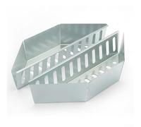 Stainless Steel Grilling Basket with Char Holder for Camping BBQ, 38.7 x 11.8 x 7.6 cm, Rust-Resistant & Food-Safe Outdoor Grill Accessory