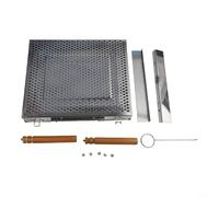 Stainless Steel Grilling Basket with Secure Locking Feature and Removable Handle for Outdoor Barbecue Cooking Needs (Double Handle)