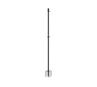 Stainless Steel Ground Flag Pole, 8 ft 10 ft Robust Pole with 5 Point Base, for Outdoor Garden, Yard, Company Area, Residential House, Anti-Flag Holder, Black, Weatherproof Flagpole, Pack of 1