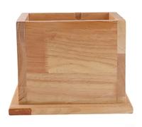 Stainless Steel Grounds Container with Natural Wood Stand(F)