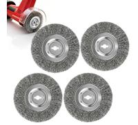 Stainless Steel Grout Cleaner Brushes for Einhell 100 mm 10 mm Pack of 4 | Ideal for removing weeds, moss and debris from paving joints, pavements, patios and driveways