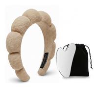 Stainless Steel Gua Sha Tool & Puffy Cloud Spa Headband Set - Professional Metal Facial Massager for Lymphatic Drainage & Sculpting - Soft Microfiber Hair Wrap for Face Washing & Skincare Rituals
