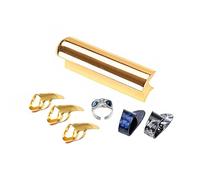 Stainless Steel Guitar Slide Accessory For Lap Steel And Hawaiian Guitars Gold Guitar Slide