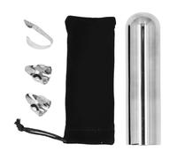 Stainless Steel Guitar Slide Tone Bar with Thumb and Finger Picks, Ergonomic Metal Set for Lap Steel Hawaiian Electric Guitars - Durable Construction, Smooth Playing, Enhanced