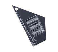 Stainless Steel Guitar String Action Gauge Ruler Tool, with Stainless Steel for Electric Guitar Bass Parts Accessories