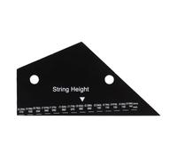 Stainless Steel Guitar String Height Gauge Ruler for Fret Leveling & High Fret Identification - 120x60x3mm, Luthier Tool for Acoustic and Electric Guitars