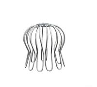 Stainless Steel Gutter Guard Balloon for 40-50mm Downpipe - Leaf Strainer Mesh Filter Prevents Debris Clogging Roof Drain Protection Silver Finish(75mm-85mm)