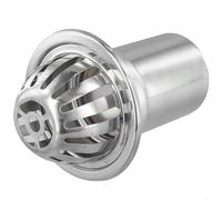 Stainless Steel Gutter Guard Downspout Strainer, Anti-Blocking Floor Drain Cover for Roof Balcony Patio, Easy Install Debris Filter, Silver(Round 4inch)