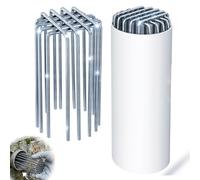Stainless Steel Gutter Guard & Floor Drain Cover, Insert Filter for PVC Pipe, 3D Hollow Leaf Strainer & Rodent Shield for Outdoor Roof, Balcony and Ventilation (45MM)