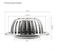 Stainless Steel Gutter Guard for Leaf Protection - 3/4/5 Inch Downpipe Filter Mesh, Rust-Resistant Roof Drainage Guard for Residential & Commer(Round 5INCH)