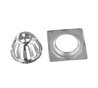 Stainless Steel Gutter Guard for Leaf Protection, Downpipe Grid Filter Prevents Clogging for Roof Drainage Systems, Install Debris Shield for Home Garden, 3 4 5 Inch Fit, Silver(Round 3inch)