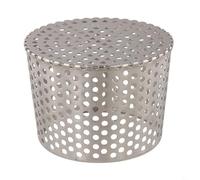 Stainless Steel Gutter Guard With Round Hole Mesh For Leaf Prevention On Roof Drain Outlets And Downspouts Compatible With 40mm To 200mm Pipes Silver Finish For Home Garden Drainage Systems(75-90mm)