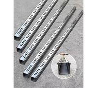 Stainless Steel Gutter Strainer - 5PCS Exterior Draina Trench Grate for Yard & Patio, Linear Gutter System with Side Grate for Efficient Water ment