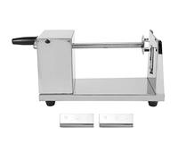 Stainless Steel Hand Crank Potato Twister, Manual Spiral Potato Cutter, Tornado Potato Slicing Tool with Replaceable Blades, Kitchen Utensil for Making Twisted Chips and Veggie Sna