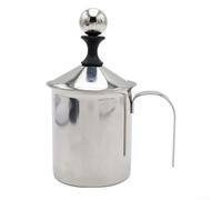 Stainless Steel Hand Frother for Coffee Tea Matcha Drinks | Manual pump action, no batteries needed, stainless steel body, ergonomic grip, easy to clean