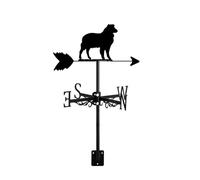 Stainless Steel Hand Made Dog-Shaped Mount Weathervane Art Wind Vane for Outside Yard Decorative for Villa Garden Patio Roof Weathervane, Great Pyrenees (Australian Shepherd)