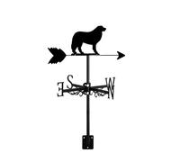 Stainless Steel Hand Made Dog-Shaped Mount Weathervane Art Wind Vane for Outside Yard Decorative for Villa Garden Patio Roof Weathervane, Great Pyrenees