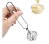 Stainless Steel Hand Mixer - 30cm Manual Manual Whisk | Professional Egg Beater, Heavy Duty Kitchen Stirring Tool, Ergonomic Cream Whipper for Home Baking, Sauce Blending and Cooking Prep