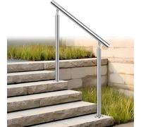 Stainless Steel Hand Rails for Outdoor Steps, Adjustable Stair Railing with Installation Kit for Garden and Transitional Spaces