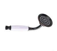 Stainless Steel Handheld Shower Head with Rain Spray Setting and Timeless Antique Visual Identity for Bath Spaces (Black)