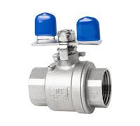 Stainless Steel Handle Ball Valve - 1/4" to 1" Female Threaded Two Piece Valve - Durable 304/316L Construction(316l 3/8 Inch)
