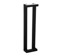 Stainless Steel Handle, Double Curved Door Pull, Square Tube Lever Grip, Brushed Metal Push Bar, Sturdy Gate Handrail Accessory for Front, Kitchen, Closet, Bedroom, Indoor, Outdoor, Entry, Workplace