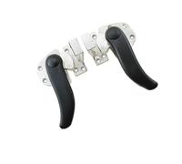 Stainless Steel Handle Lock Heavy-Duty and Low Protruding Door S-Shaped Advanced Rotary Seal 1Pcs(Right)