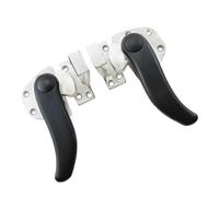 Stainless Steel Handle Lock High and Low Protruding Door S-Shaped Advanced Rotary Seal 1Pcs(Right)