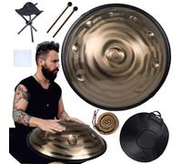 Stainless Steel Handpan Drum, Professional Instrument In D Minor, 432Hz/440Hz Hand Pan Drum Harmonic Percussion With Ethereal Sound Great For Sound Healing Meditation And Relaxation(C,9Notes(432Hz))