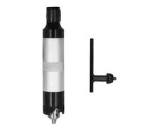Stainless Steel Handpiece Chuck 0.3-4mm Flexible Shaft Machine Handle with Key for Hanging Grinder, Table Mill - Black