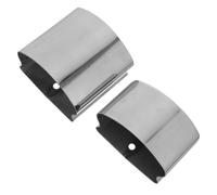 Stainless Steel Handrail End Cap for Guardrail Posts, Silver | Polymer Insert, Rounded Rectangular Profile, Impact Protection, Indoor Use for Commercial Upgrades