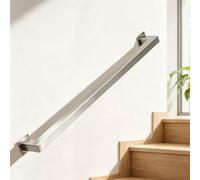 Stainless Steel Handrail for Stairs - 1m 150cm 2m 240cm 6m Staircase Banister Railing External Outside Wall Mount Safety Hand Rails Support Rod with Brackets Kit(14ft/420cm)