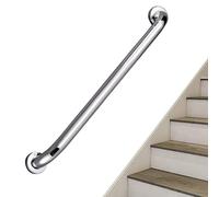 Stainless Steel Handrail, Stair Rail Indoor Banister Railing Wall Mounted Staircase Balustrade 3.2cm Round Pipe Length 60cm 80cm 1m 120cm 1.5m Stair Hand Rails(1.3ft/40cm)