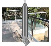 Stainless Steel Handrails with Glass Panels - Balustrade Posts for Indoor Stairs, Pool Fences, Hallways, and Garden Steps (95cm Height)