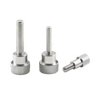 Stainless Steel Handwheel Knurled Hand Screws with Large Handle, M6 National Standard Thumb Bolts 3pcs 10-55mm(M6*10 (3 pieces))