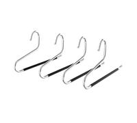 Stainless Steel Hangers for Men- Pant Hangers Non Slip Open Ended Trouser Hanger Set (4)