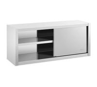Stainless Steel Hanging Cabinet 140 x 45 cm - Wall-mounted Cabinets by Royal Catering Silver