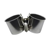 Stainless Steel Hanging Cage Birds Dish Parrot Food Drinking Anti Turnover Bowl Parrot Cups Bowls Container Supplies Bird Feeder Cups For Cages Portable With Hook