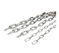 Stainless Steel Hanging Chain， 304 Stainless Steel Long Link Chain 2pcs for Gate Padlock 3-5mm x 1m(4mm(1m)-2Pcs)