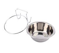 Stainless Steel Hanging Pet Cage Bowl Diner Durable Adjustable Wire Holder for Bird Cages Dog Crates Chain Link Fences Easy to Clean Food Water Feeder for Cats Dogs Birds Size M