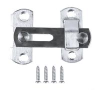Stainless Steel Hasp Latch Lock for Sliding Doors, Casement, Cabinets & Furniture - 70 x 50 mm, 2.0 mm Thick, Silver Finish, Includ